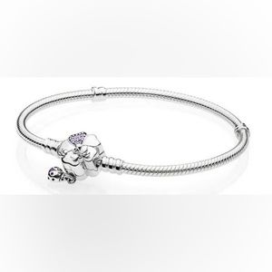 COPY - Pandora Wildflower Snakechain Bracelet Purple